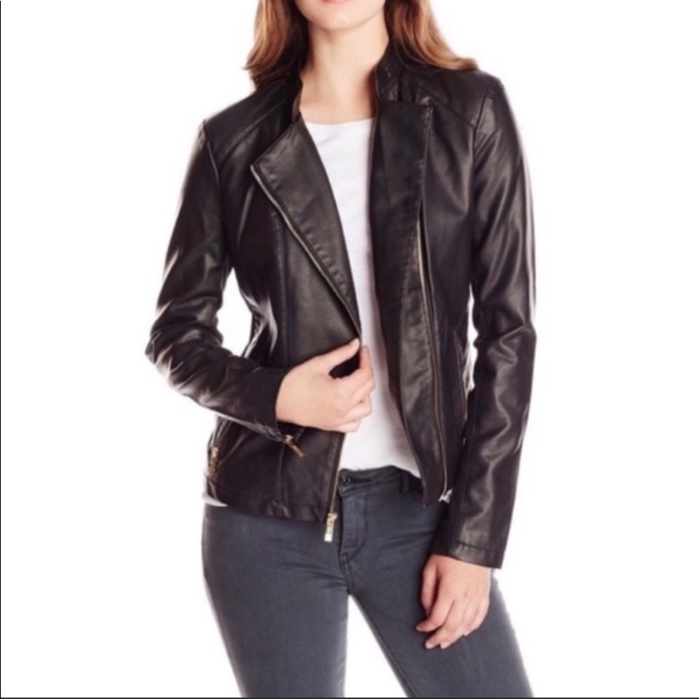 Calvin Klein Faux Leather Moto Jacket